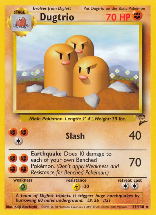 Dugtrio (23/130) [Base Set 2] - Pokemon Single
