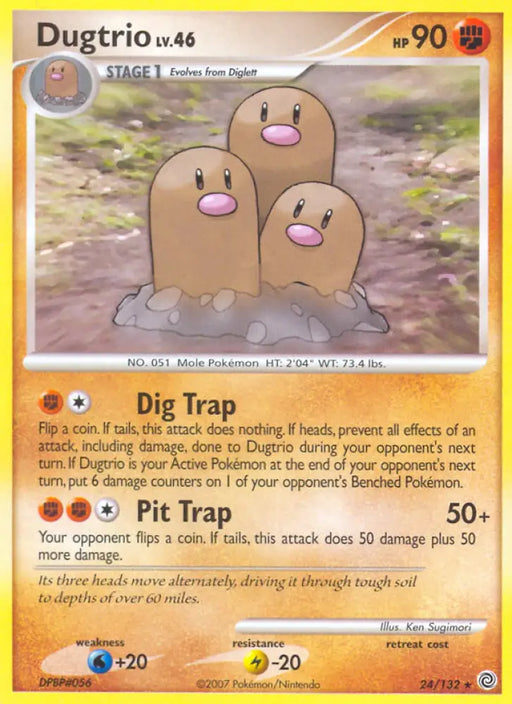 Dugtrio (24/132) [Diamond & Pearl: Secret Wonders] - Pokemon Single