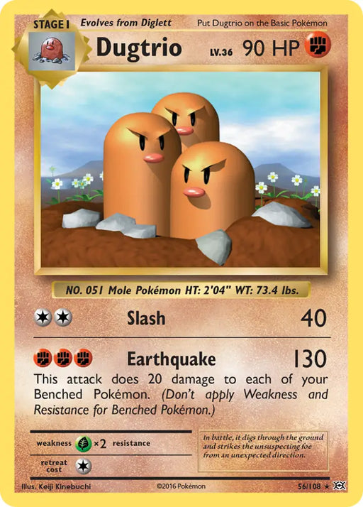 Dugtrio (56/108) [XY: Evolutions] - Pokemon Single