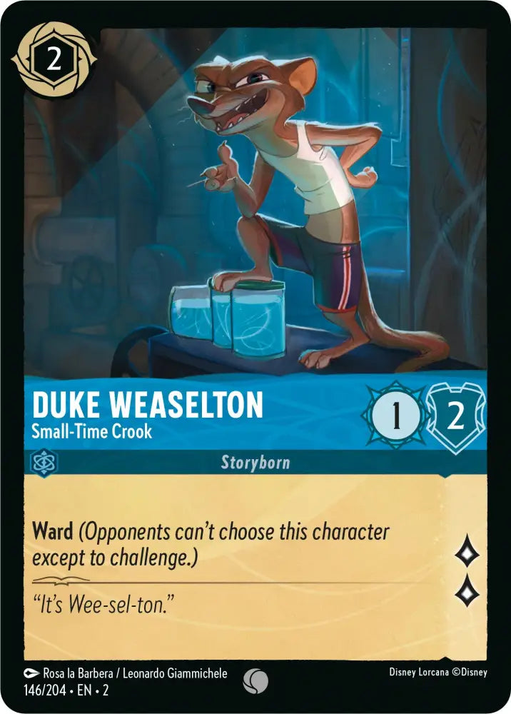 Duke Weaselton - Small-Time Crook (146/204) [Rise of the Floodborn] - Lorcana Single