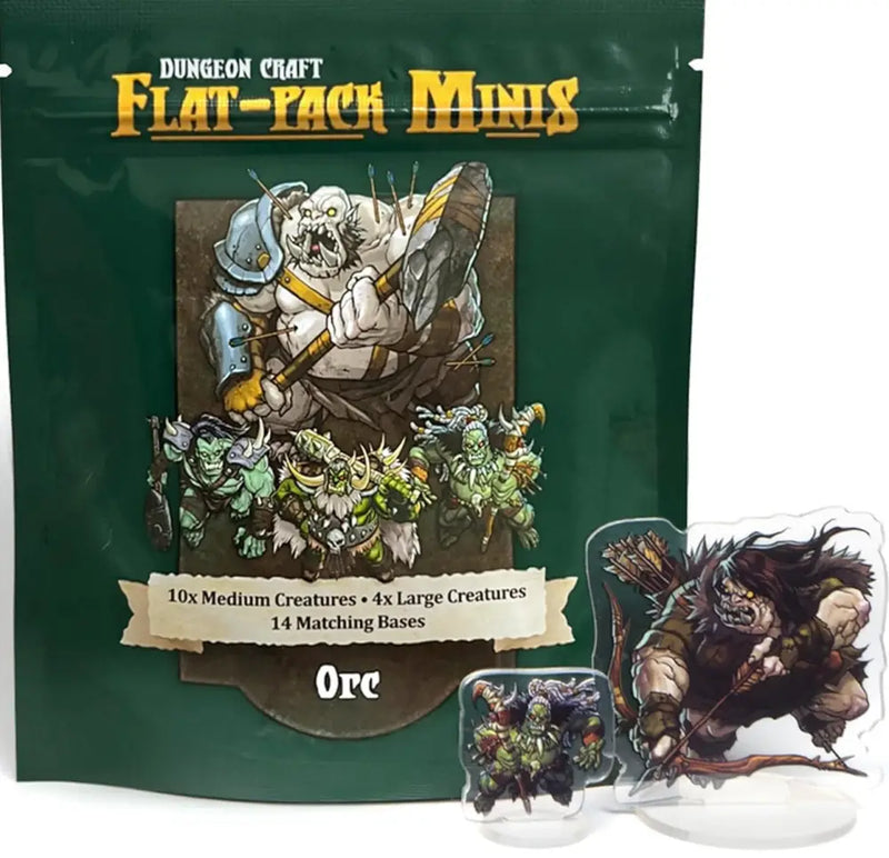 Dungeon Craft Flat Pack Minis: Orcs - Role Playing Game