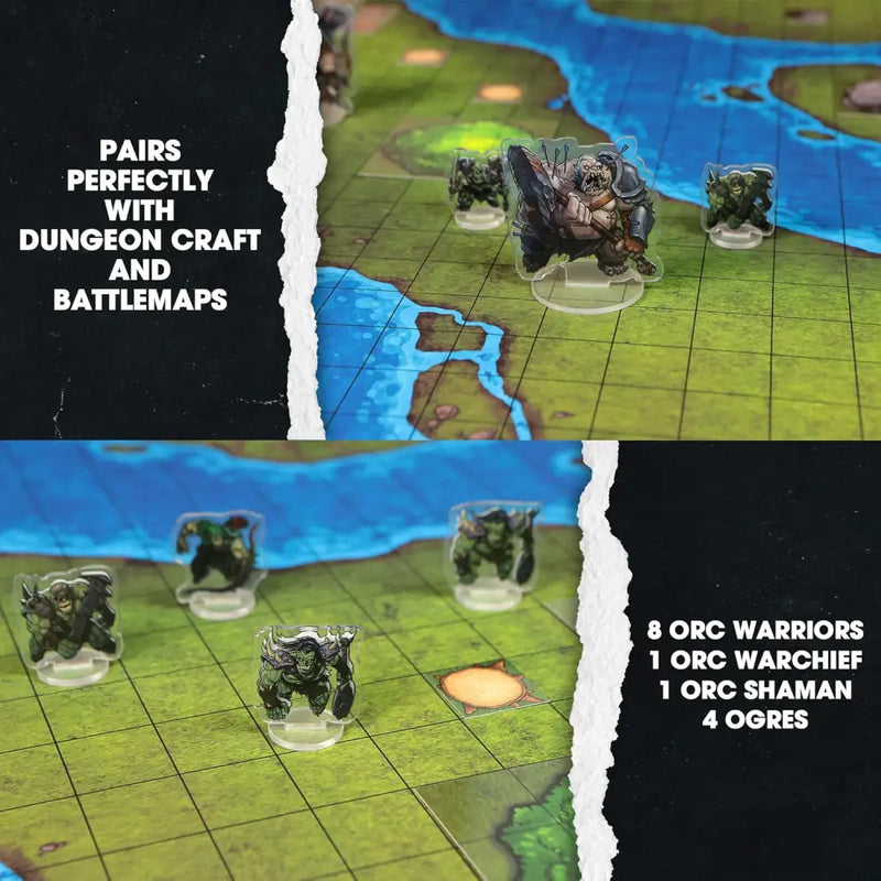 Dungeon Craft Flat Pack Minis: Orcs - Role Playing Game