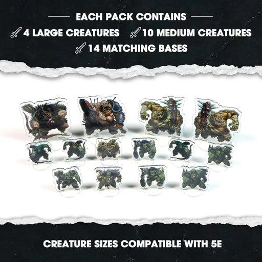 Dungeon Craft Flat Pack Minis: Orcs - Role Playing Game