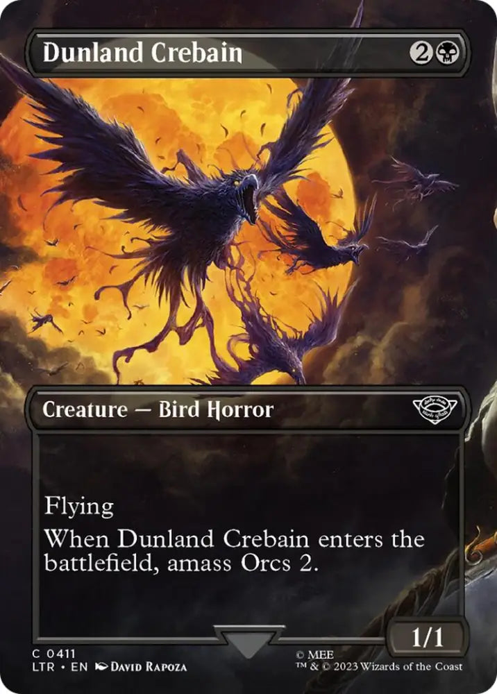 Dunland Crebain (Borderless Alternate Art) [The Lord of the Rings: Tales of Middle-Earth] - MTG Single