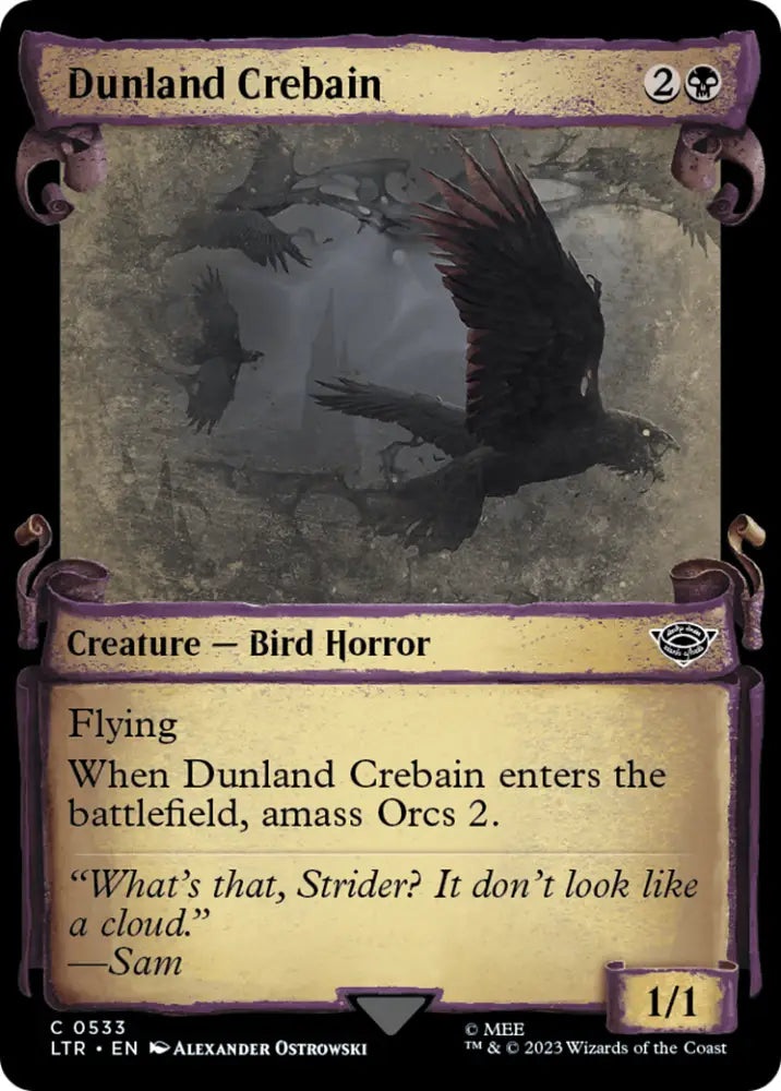 Dunland Crebain [The Lord of the Rings: Tales of Middle-Earth Showcase Scrolls] - MTG Single