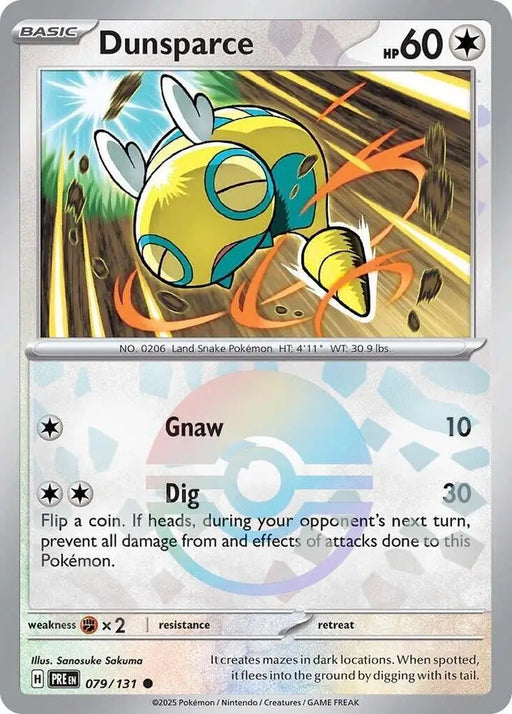 Dunsparce (079/131) (Poke Ball Pattern) [Scarlet & Violet: Prismatic Evolutions] - Pokemon Single