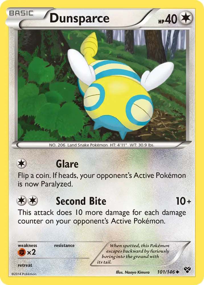 Dunsparce (101/146) [XY: Base Set] - Pokemon Single