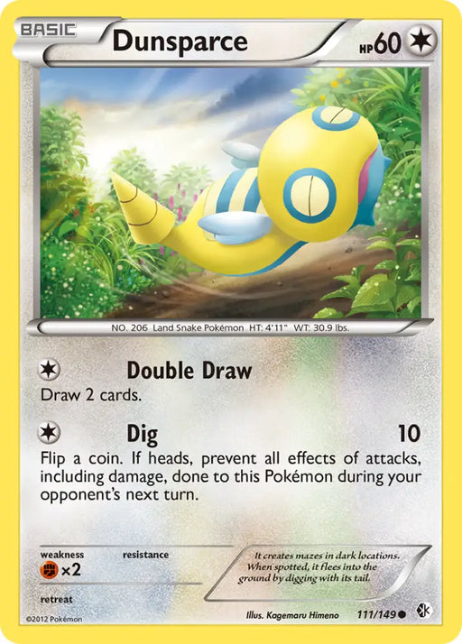 Dunsparce (111/149) [Black & White: Boundaries Crossed] - Pokemon Single