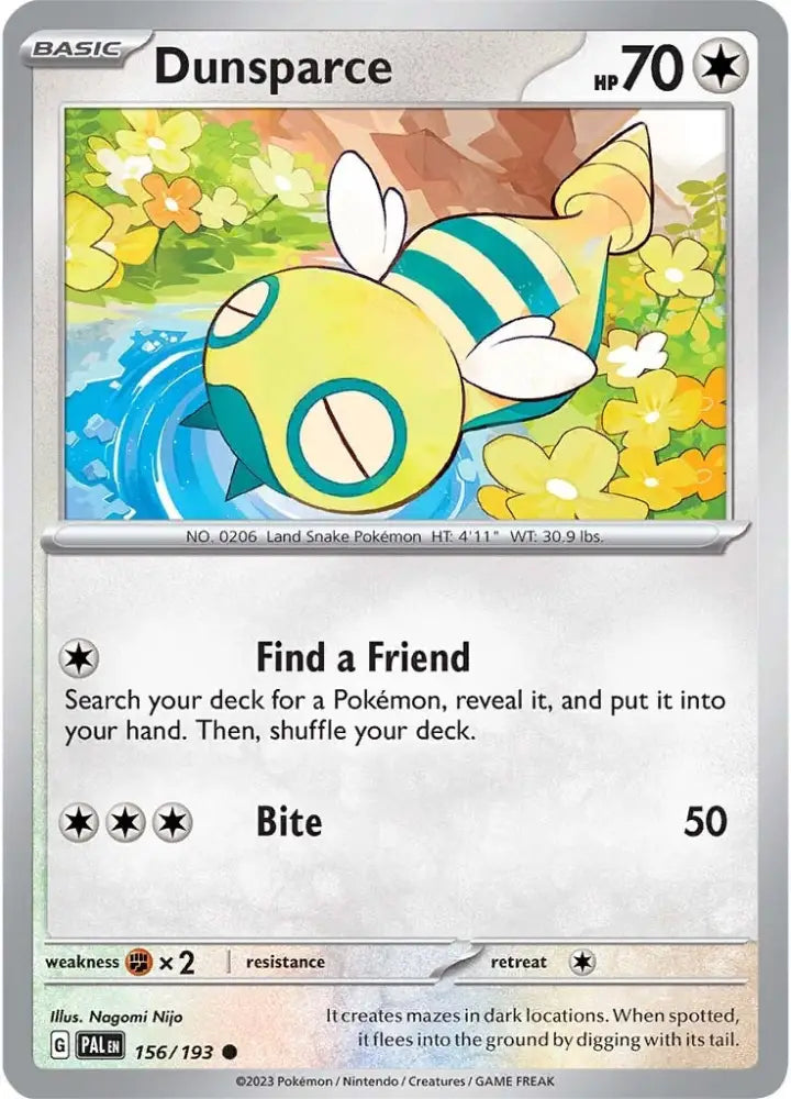 Dunsparce (156/193) [Scarlet & Violet: Paldea Evolved] - Pokemon Single