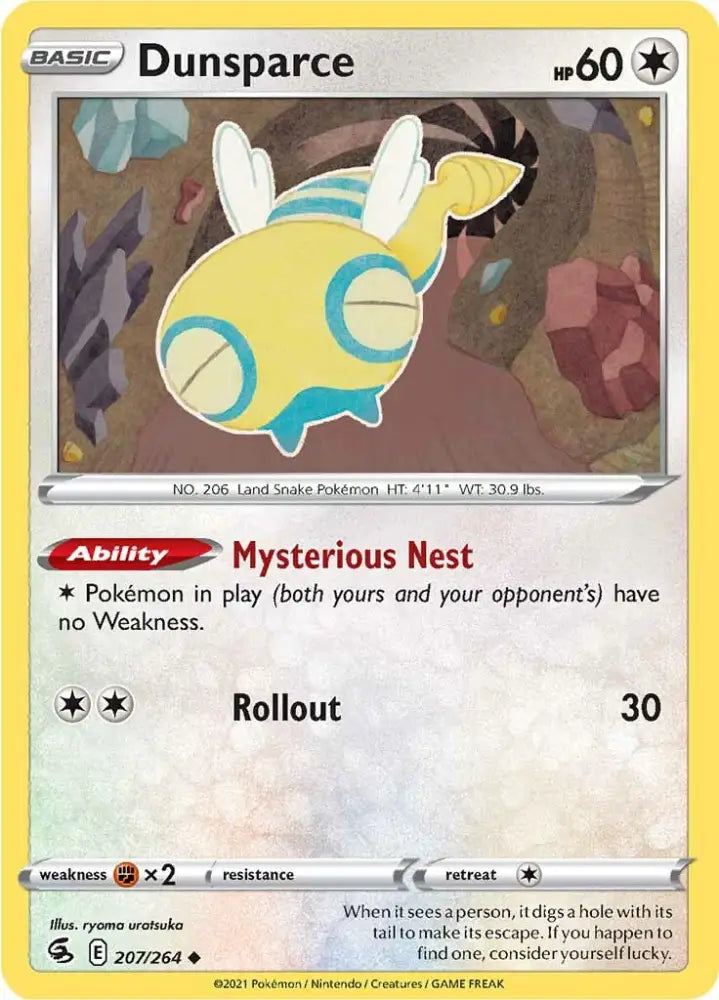 Dunsparce (207/264) [Sword & Shield: Fusion Strike] - Pokemon Single