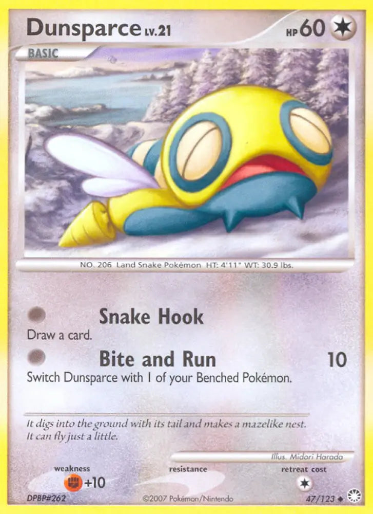 Dunsparce (47/123) [Diamond & Pearl: Mysterious Treasures] - Pokemon Single