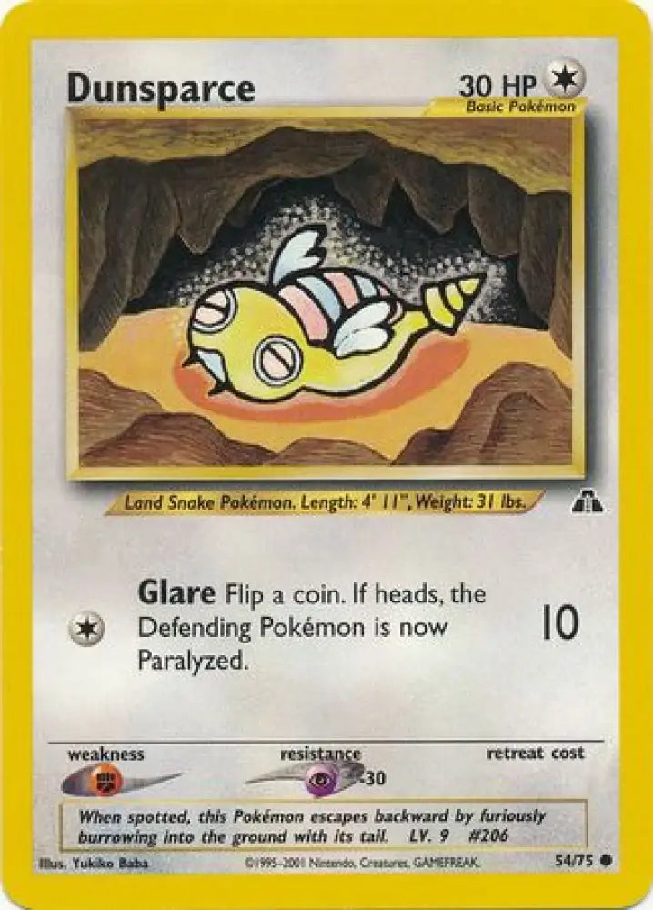 Dunsparce (54/75) [Neo Discovery Unlimited] - Pokemon Single