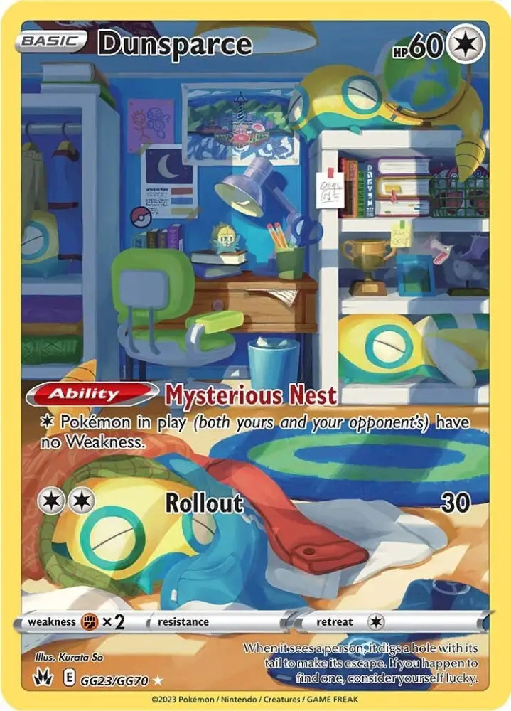 Dunsparce (GG23/GG70) [Sword & Shield: Crown Zenith] - Pokemon Single