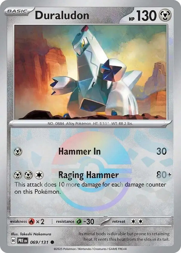 Duraludon (069/131) (Poke Ball Pattern) [Scarlet & Violet: Prismatic Evolutions] - Pokemon Single