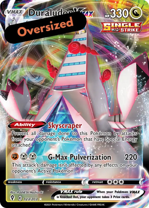 Duraludon VMAX (123/203) (Jumbo Card) [Sword & Shield: Evolving Skies] - Pokemon Single