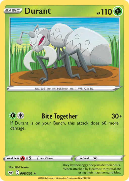 Durant (008/202) [Sword & Shield: Base Set] - Pokemon Single