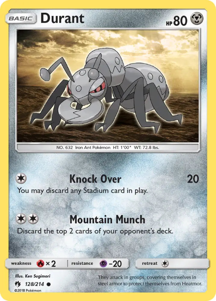 Durant (128/214) [Sun & Moon: Lost Thunder] - Pokemon Single