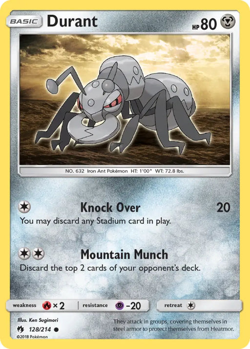 Durant (128/214) [Sun & Moon: Lost Thunder] - Pokemon Single