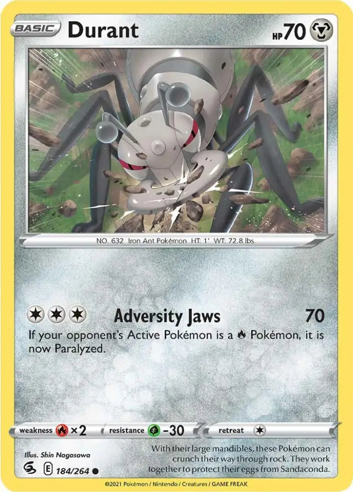Durant (184/264) [Sword & Shield: Fusion Strike] - Pokemon Single