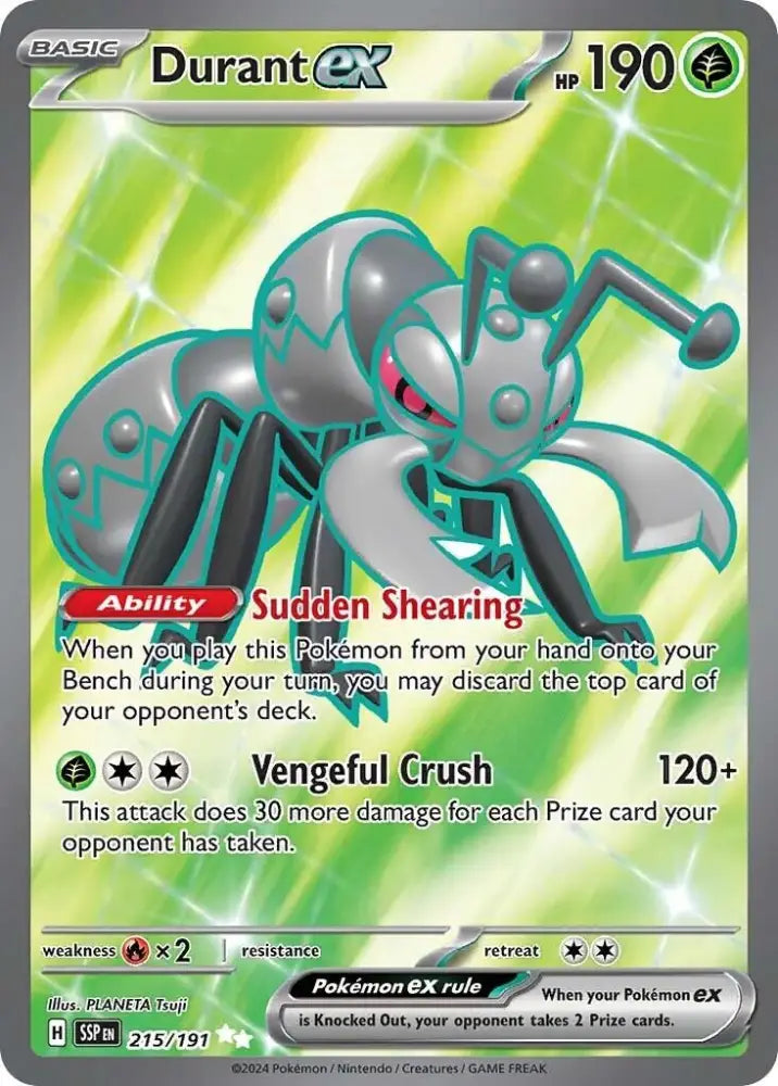 Durant ex (215/191) [Scarlet & Violet: Surging Sparks] - Pokemon Single