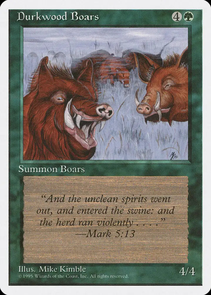 Durkwood Boars [Fourth Edition] - MTG Single