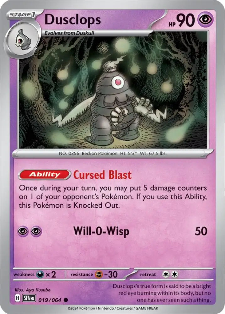 Dusclops (019/064) [Scarlet & Violet: Shrouded Fable] - Pokemon Single