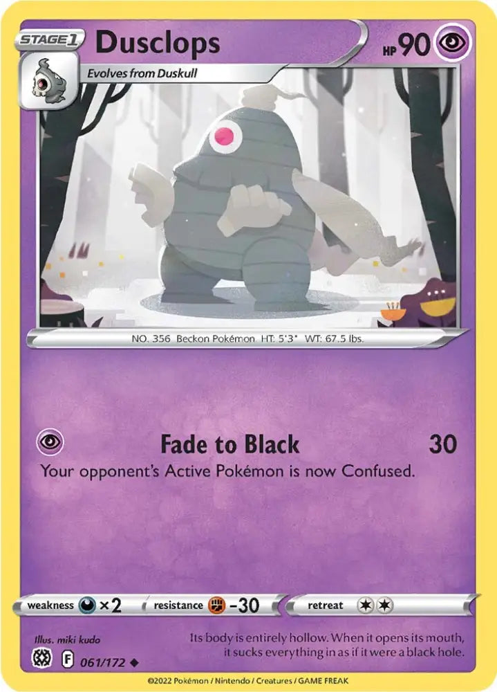 Dusclops (061/172) [Sword & Shield: Brilliant Stars] - Pokemon Single