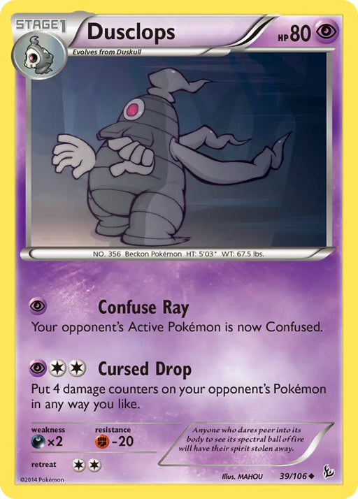 Dusclops (39/106) [XY: Flashfire] - Pokemon Single