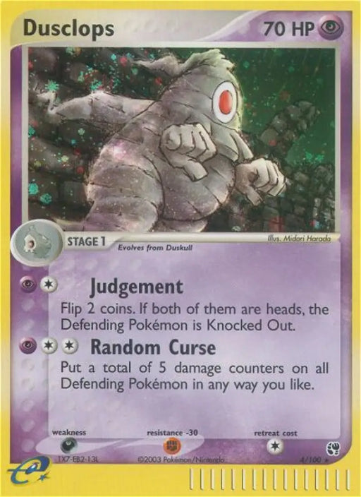 Dusclops (4/100) [EX: Sandstorm] - Pokemon Single