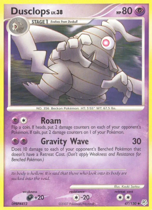 Dusclops (47/130) [Diamond & Pearl: Base Set] - Pokemon Single