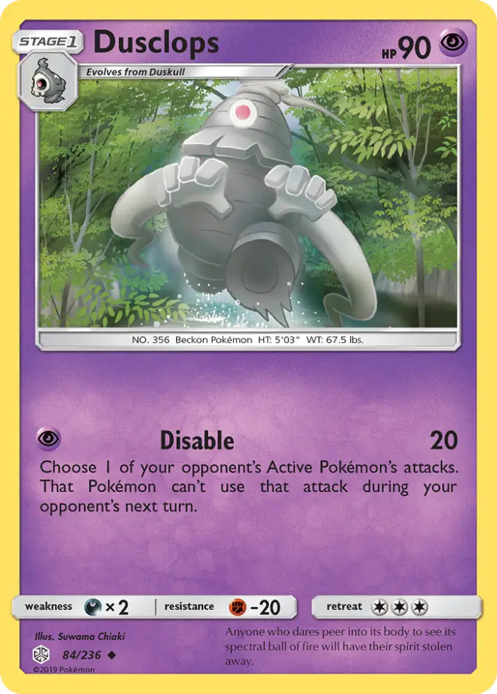Dusclops (84/236) [Sun & Moon: Cosmic Eclipse] - Pokemon Single