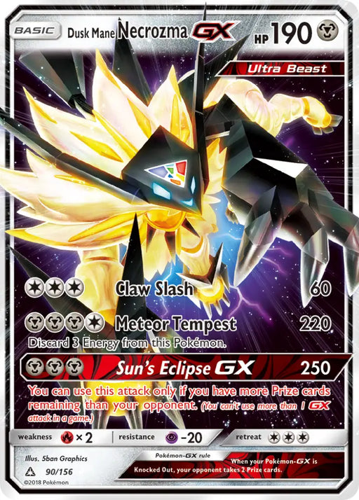 Dusk Mane Necrozma GX (90/156) [Sun & Moon: Ultra Prism] - Pokemon Single