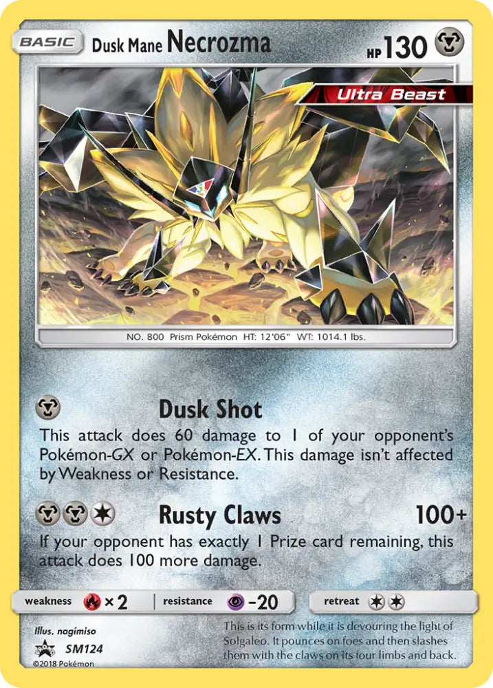 Dusk Mane Necrozma (SM124) [Sun & Moon: Black Star Promos] - Pokemon Single