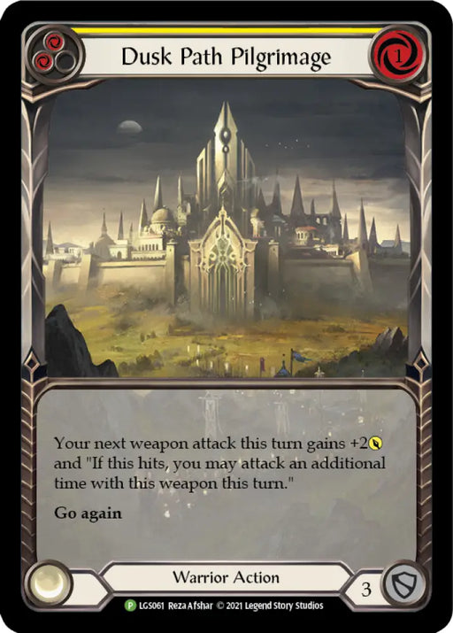 Dusk Path Pilgrimage (Yellow) [LGS061] (Promo) Rainbow Foil - Flesh And Blood Single