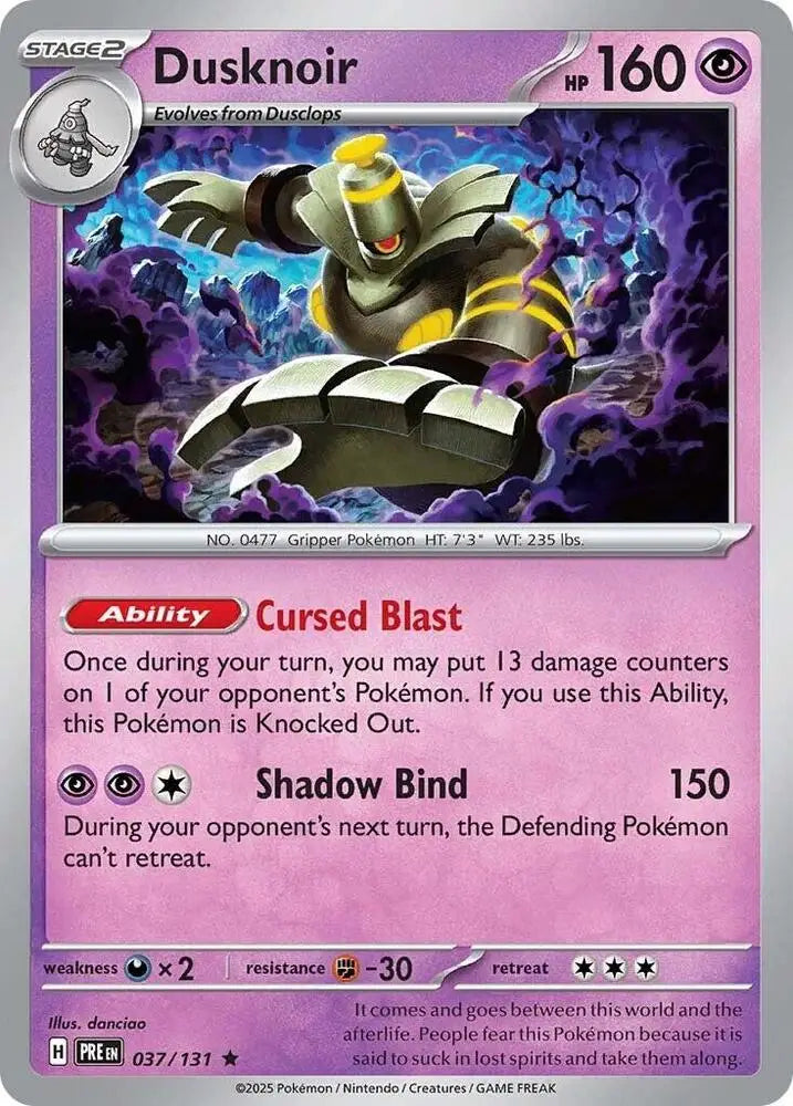 Dusknoir (037/131) [Scarlet & Violet: Prismatic Evolutions] - Pokemon Single