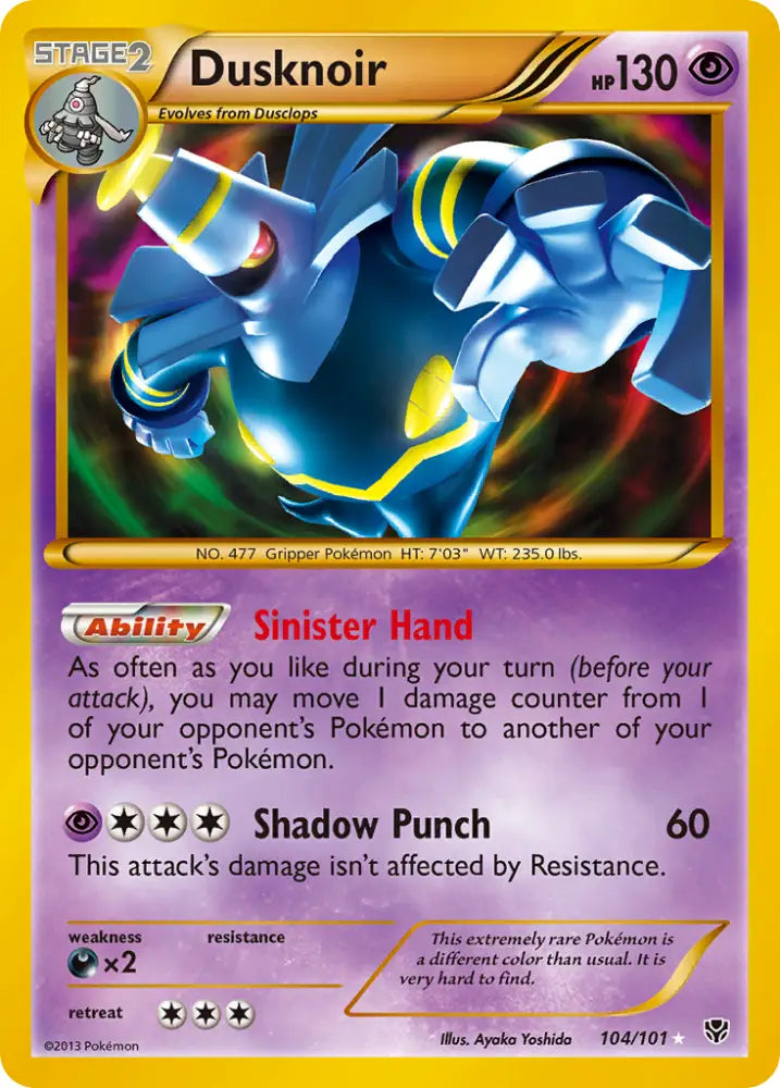 Dusknoir (104/101) [Black & White: Plasma Blast] - Pokemon Single