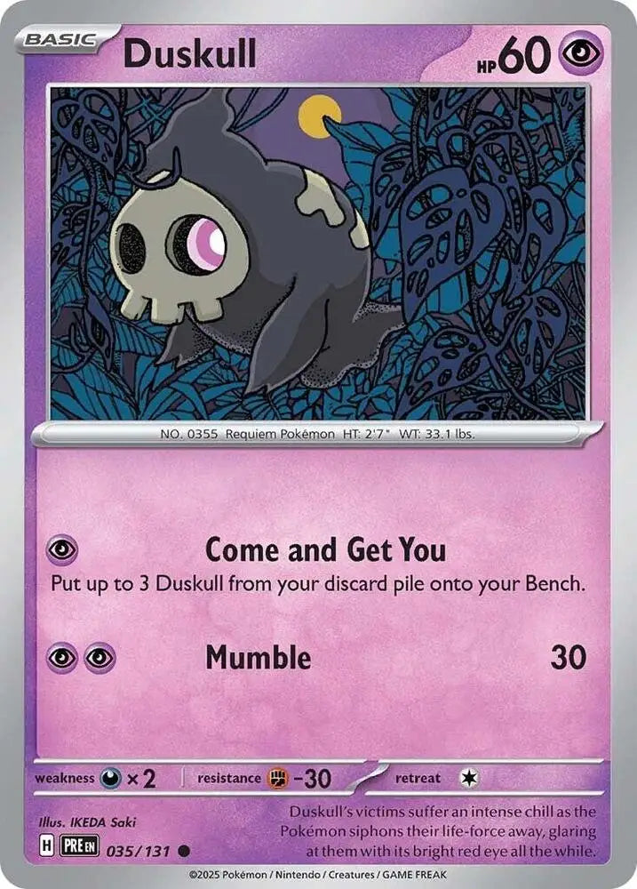 Duskull (035/131) [Scarlet & Violet: Prismatic Evolutions] - Pokemon Single