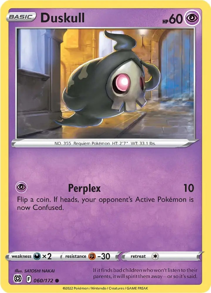 Duskull (060/172) [Sword & Shield: Brilliant Stars] - Pokemon Single