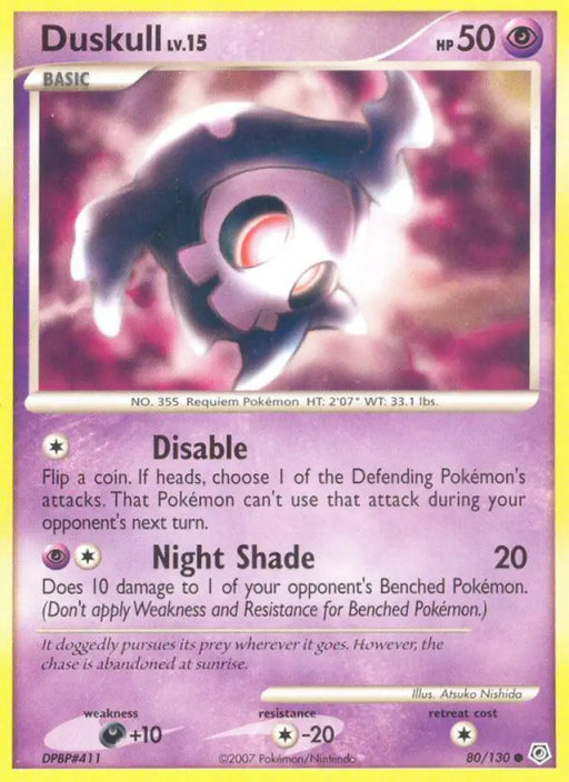Duskull (80/130) [Diamond & Pearl: Base Set] - Pokemon Single