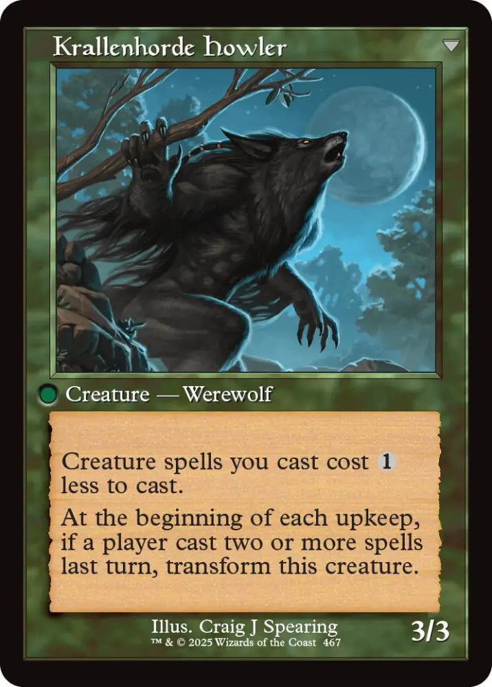 Duskwatch Recruiter // Krallenhorde Howler (Retro Frame) [Innistrad Remastered] - MTG Single