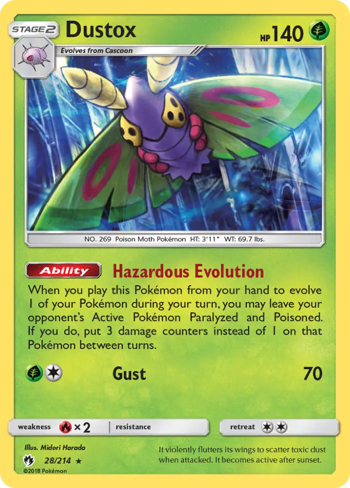 Dustox (28/214) [Sun & Moon: Lost Thunder] - Pokemon Single