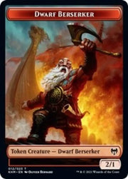 Dwarf Berserker // Koma’s Coil Double-Sided Token [Kaldheim Tokens] - MTG Single