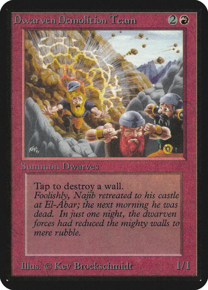 Dwarven Demolition Team [Alpha Edition] - MTG Single
