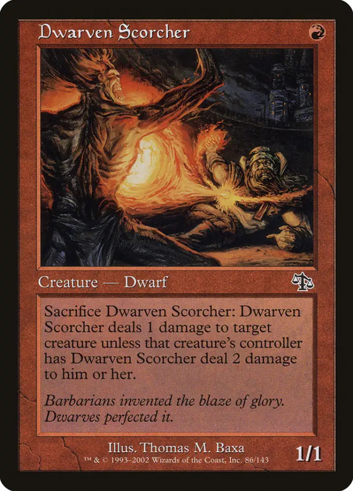 Dwarven Scorcher [Judgment] - MTG Single