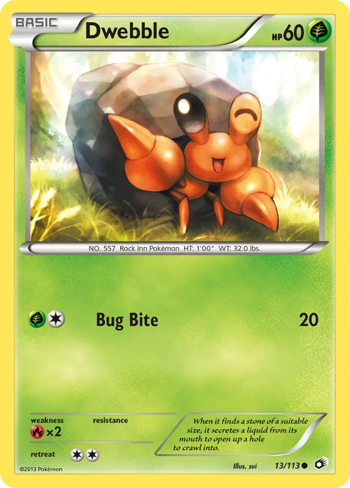 Dwebble (13/113) [Black & White: Legendary Treasures] - Pokemon Single