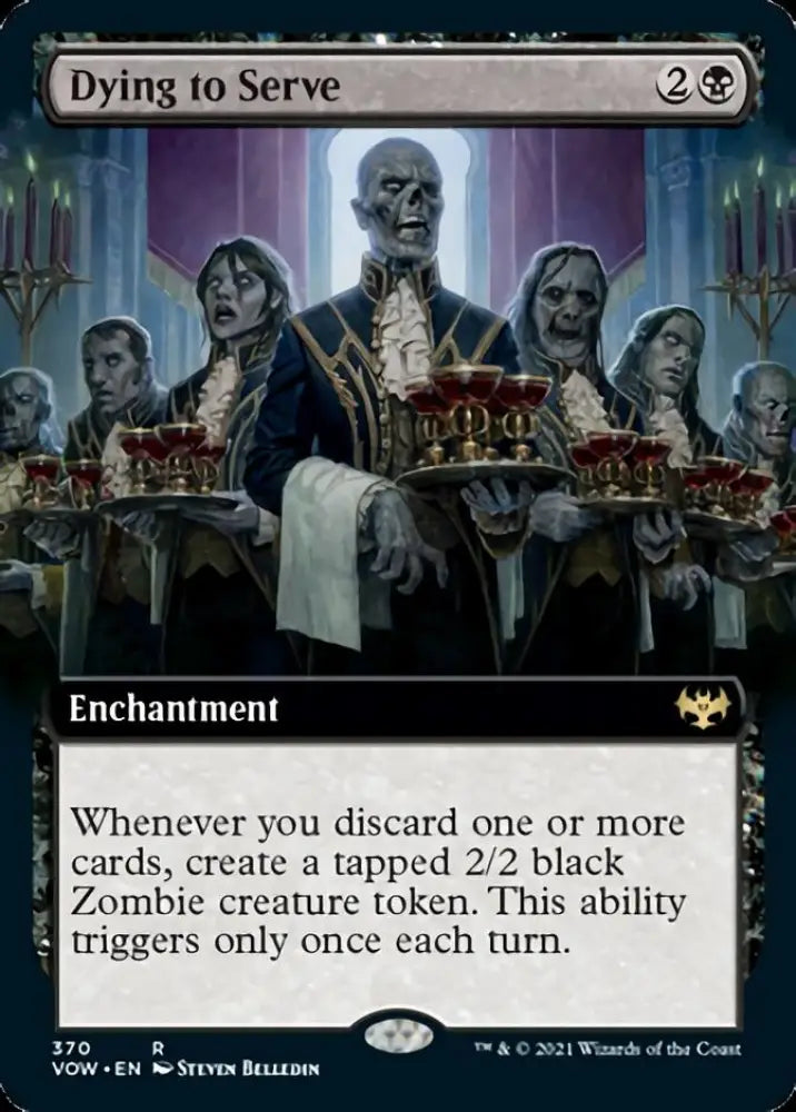 Dying to Serve (Extended Art) [Innistrad: Crimson Vow] - MTG Single
