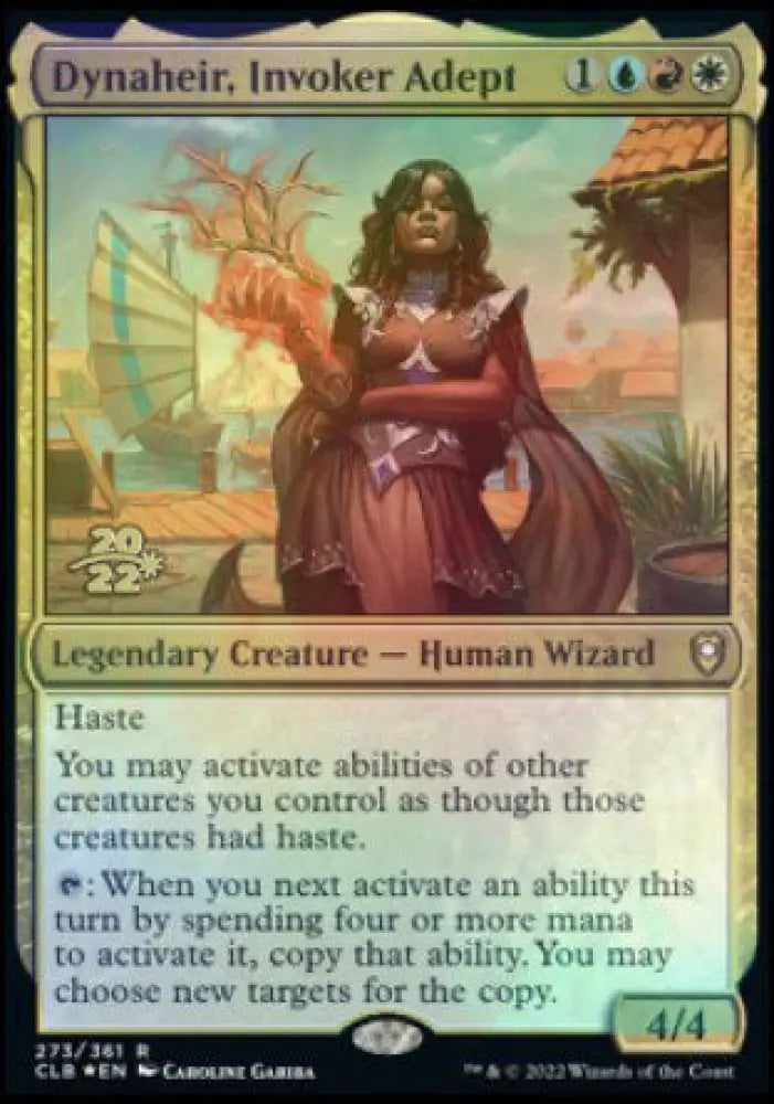 Dynaheir Invoker Adept [Commander Legends: Battle for Baldur’s Gate Prerelease Promos] - MTG Single