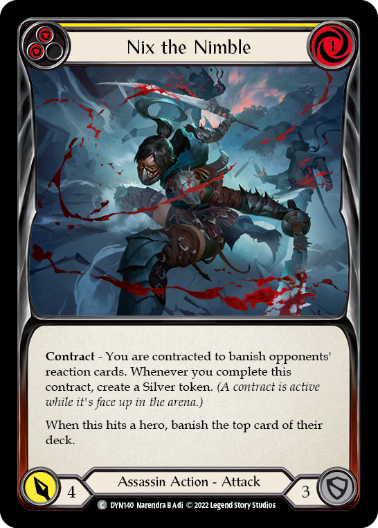 Nix the Nimble (Yellow) [Dynasty] Rainbow Foil