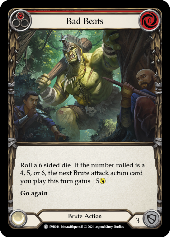 Bad Beats (Red) [Everfest] 1st Edition Rainbow Foil