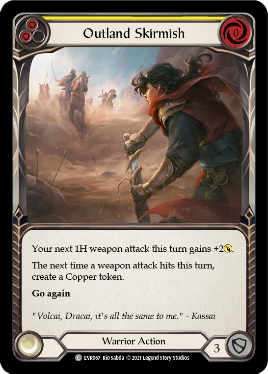 Outland Skirmish (Yellow) [Everfest] 1st Edition Normal